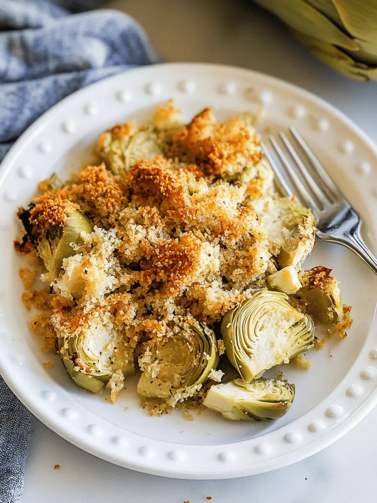 Savory Baked Artichoke Hearts with Crispy Seasoned Breadcrumbs Baked Artichoke Hearts with Seasoned Breadcrumbs