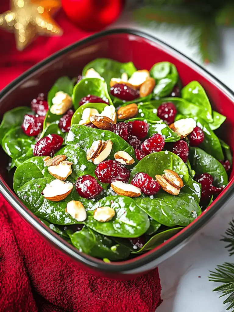Christmas Cranberry Spinach Salad