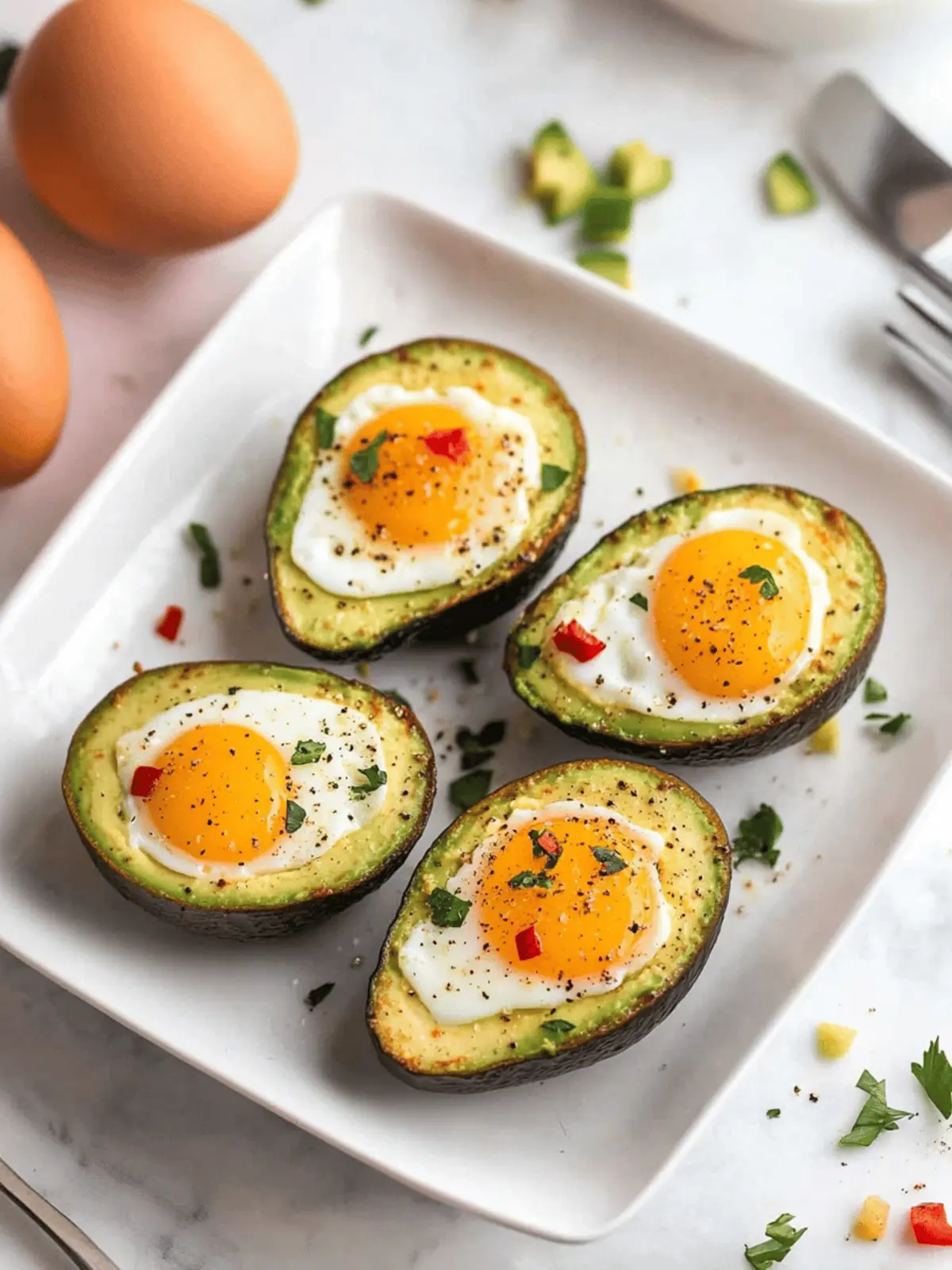 Air Fryer Avocado Eggs