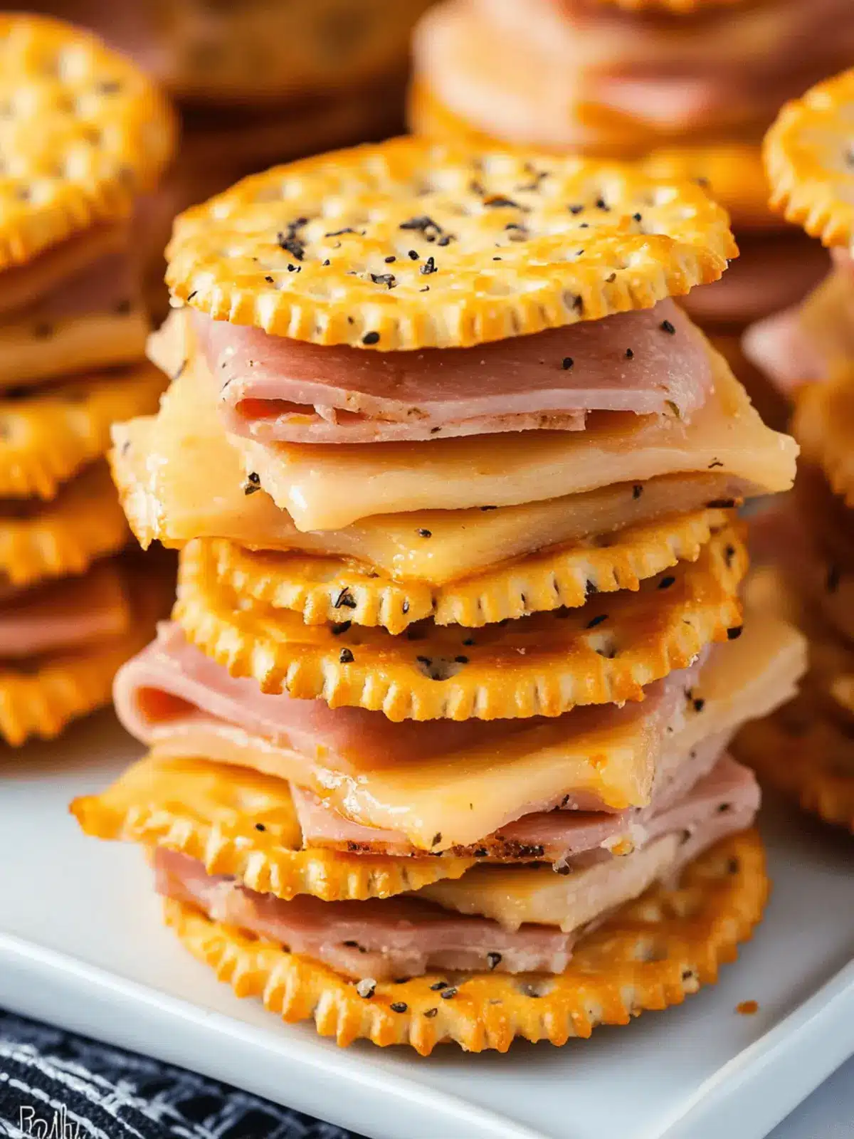 Ham and Swiss Cracker Melts