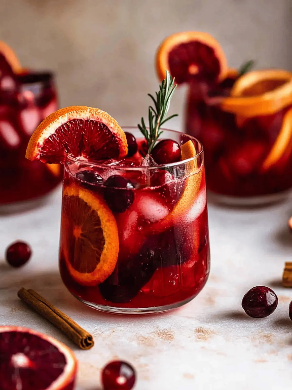 Blood Orange Cranberry Fall Spiced Sangria