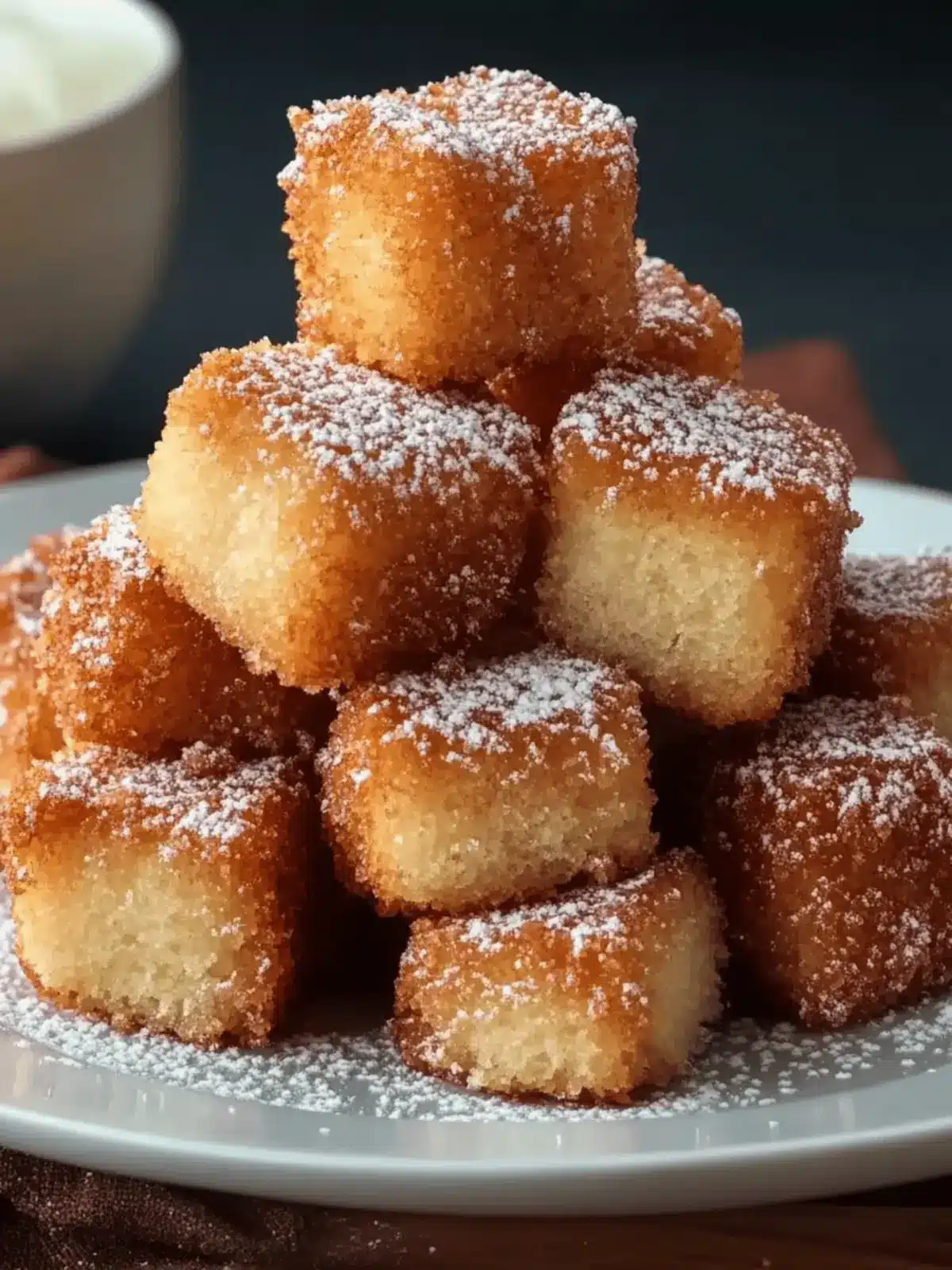 Crispy Angel Cake Churro Bites