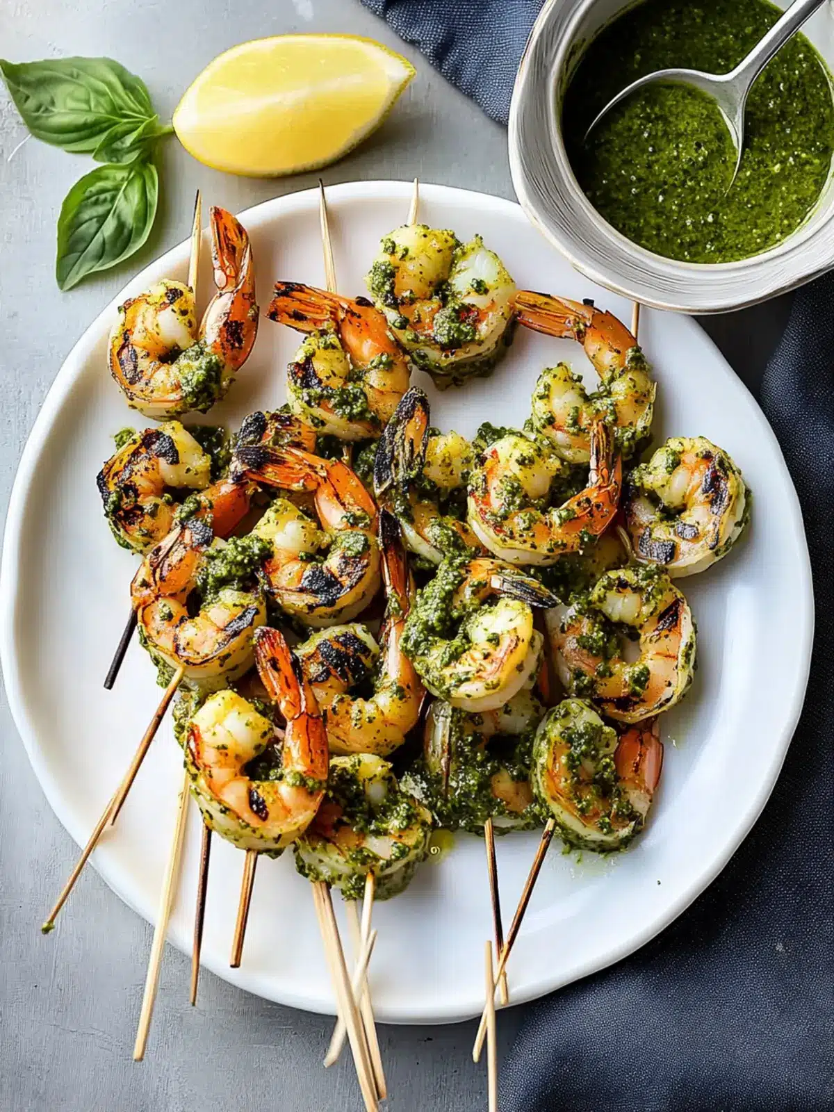 Pesto Grilled Shrimp
