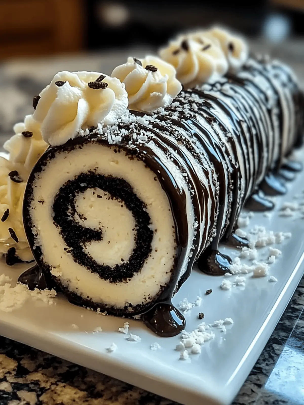 No-Bake Oreo Cheesecake Sushi Rolls