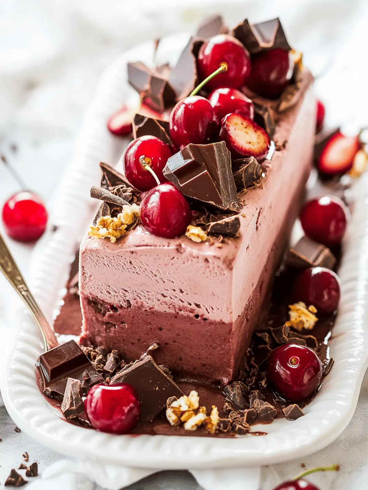 Cherry Chocolate Frozen Parfait