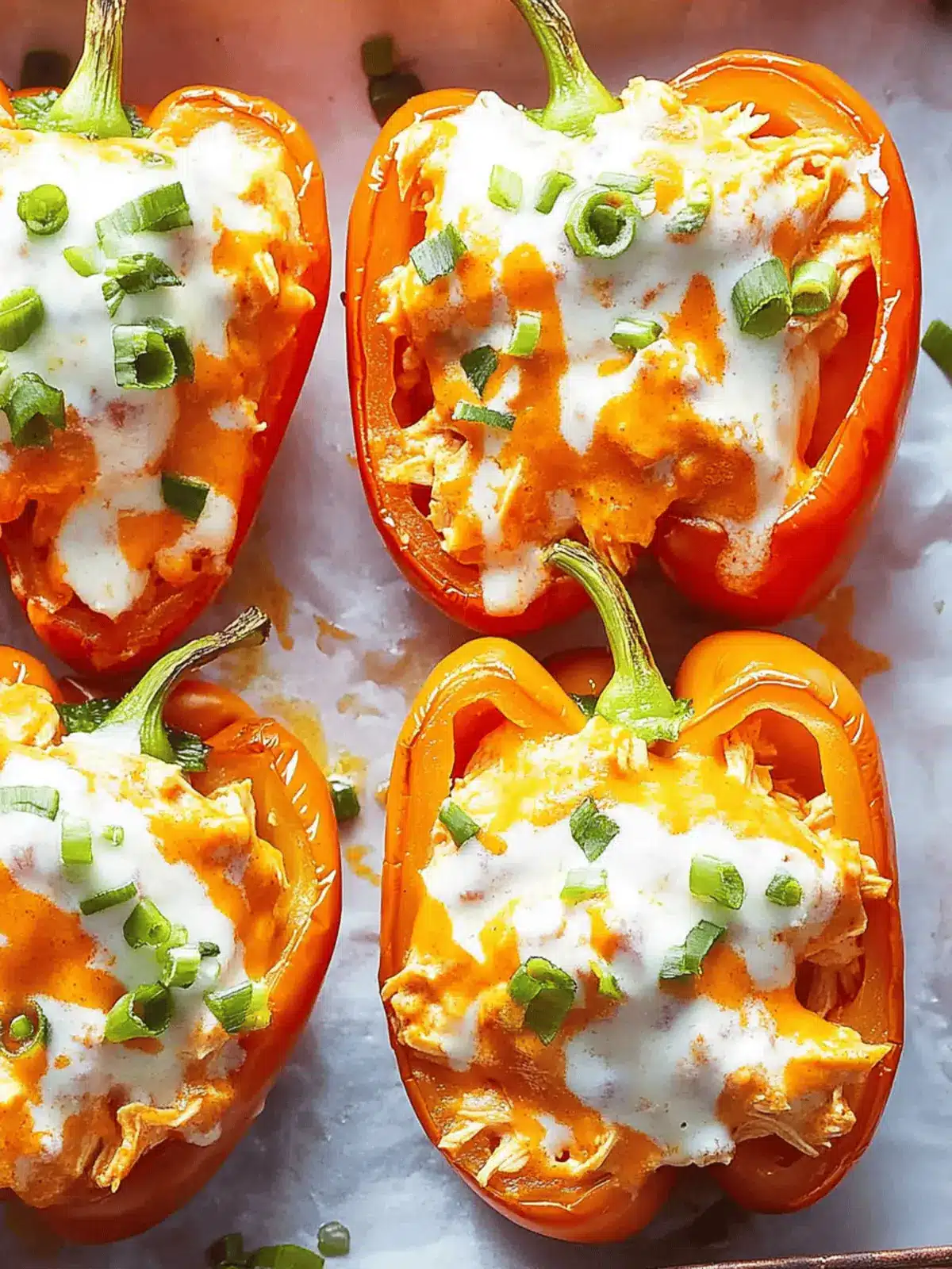 Delicious Cheesy Buffalo Chicken Stuffed Peppers You'll Love Cheesy Buffalo Chicken Stuffed Peppers