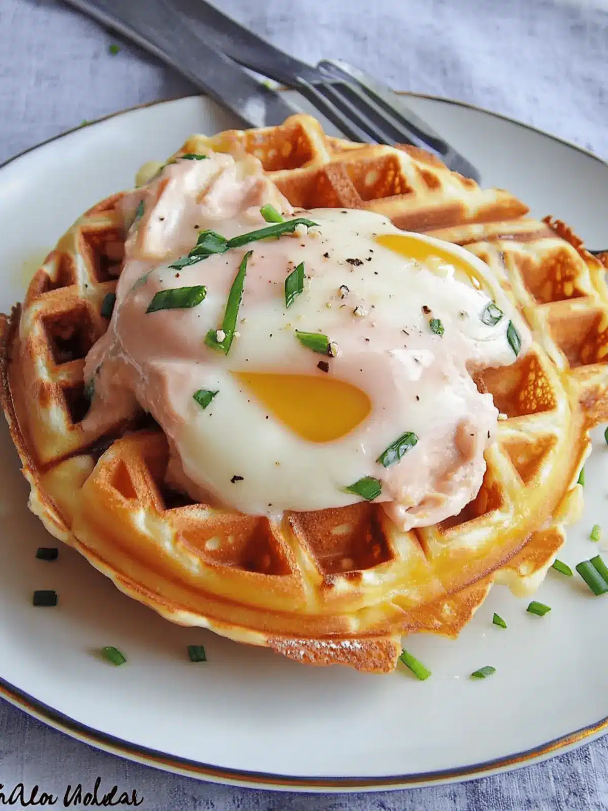 Croque Madame Waffles