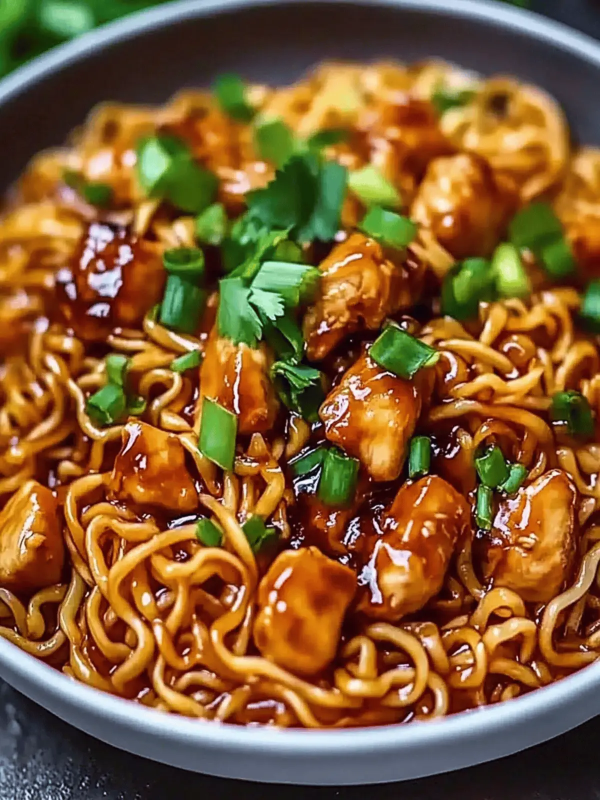Sticky Garlic Chicken Noodles