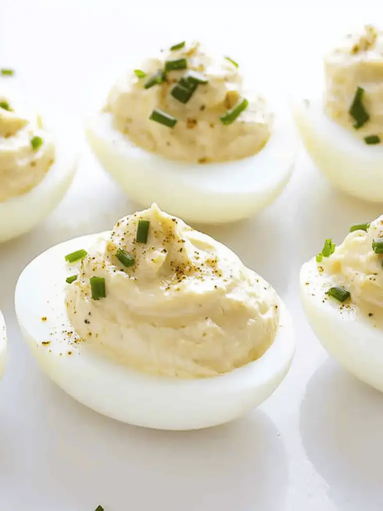 Creamy French Onion Deviled Eggs
