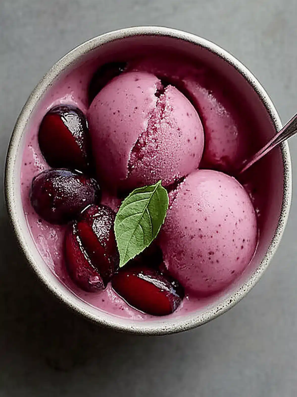 Cardamom Plum Sorbet