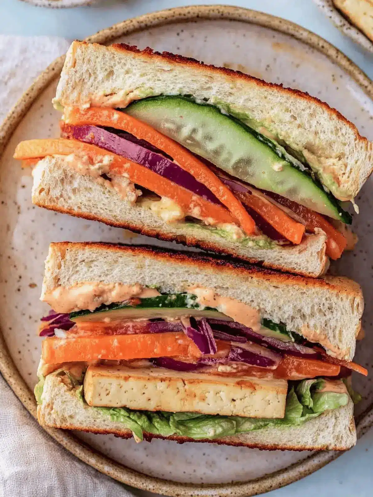 Teriyaki Tofu Sandwich