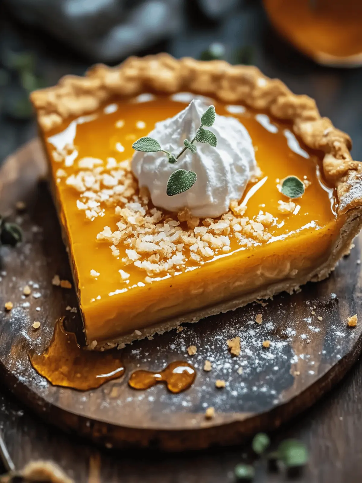 Salted Whiskey Honey Pie