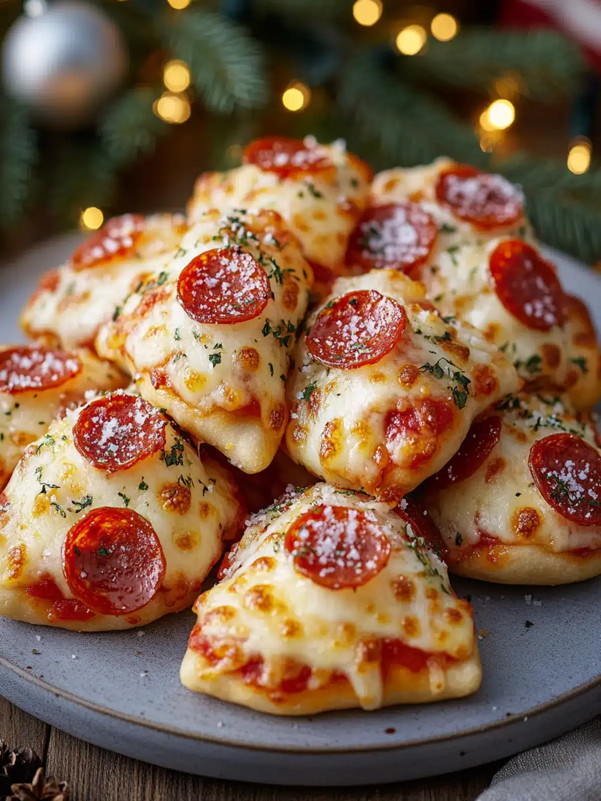 Christmas Pizza Bites