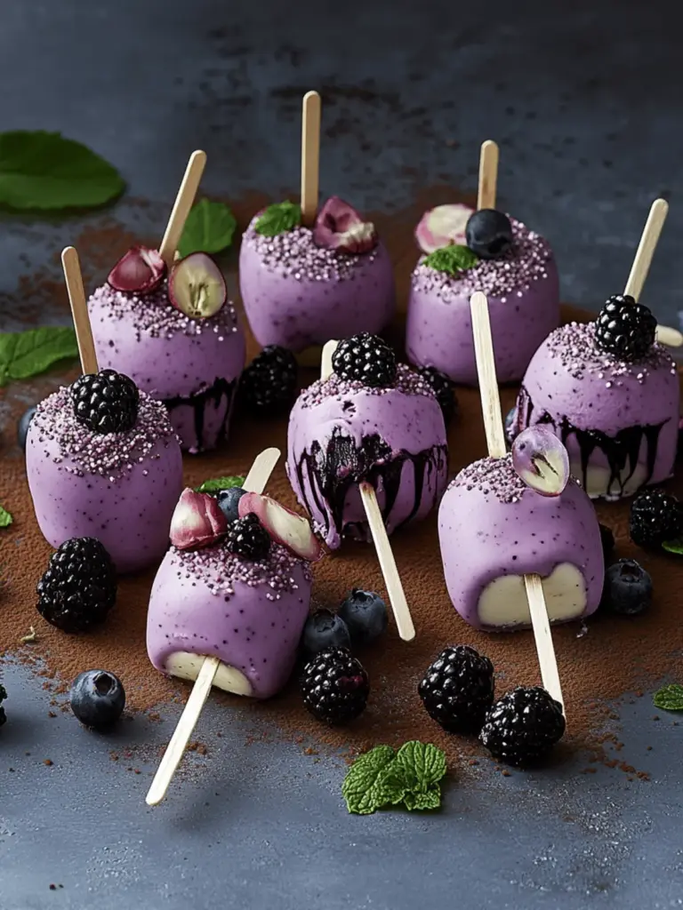 Forest Blackberry Cheesecake Pops