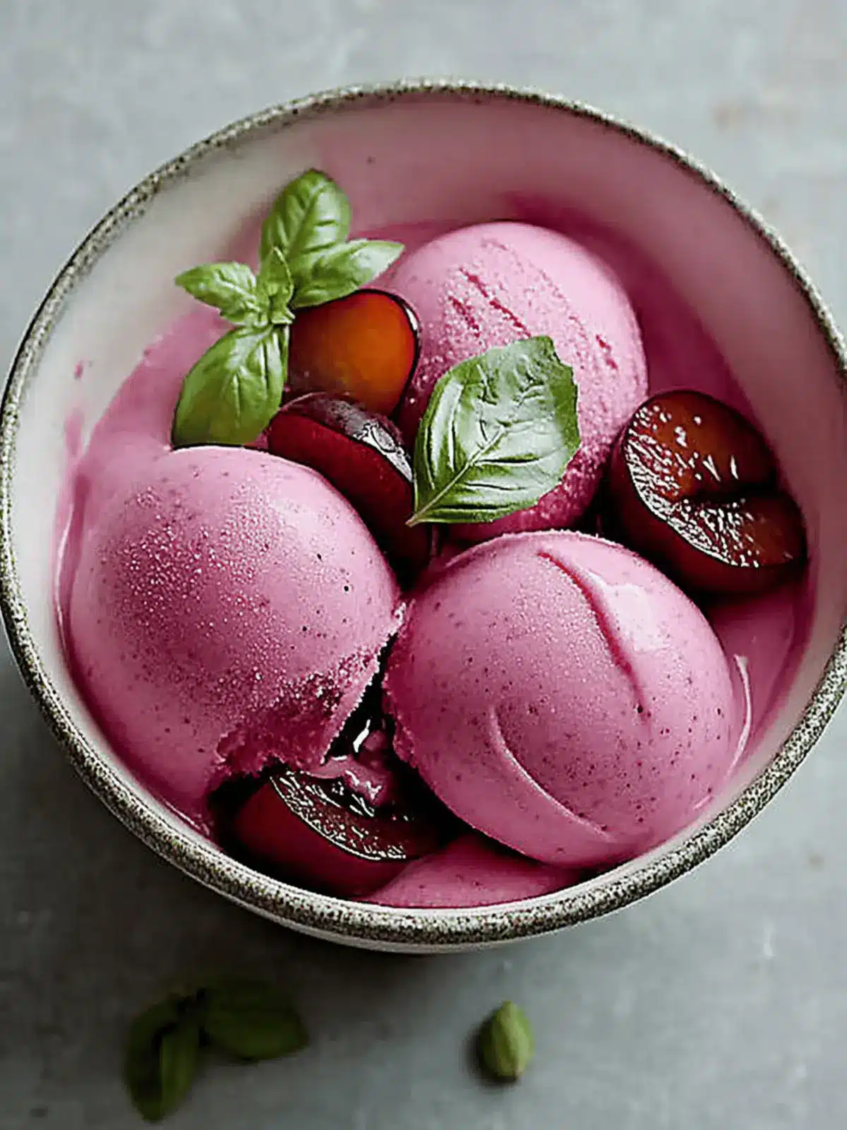 Cardamom Plum Sorbet