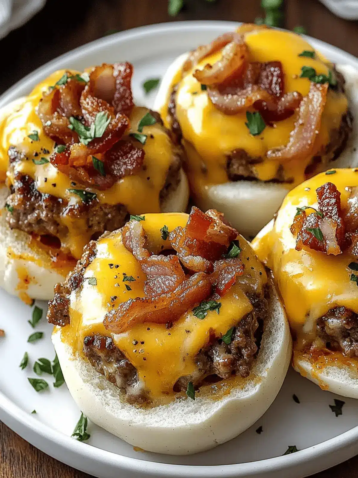 Garlic Butter Bacon Cheeseburger Rollups for Ultimate Comfort Garlic Butter Bacon Cheeseburger Rollups