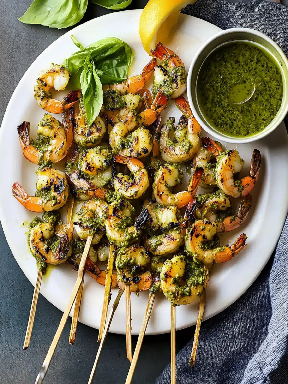 Pesto Grilled Shrimp