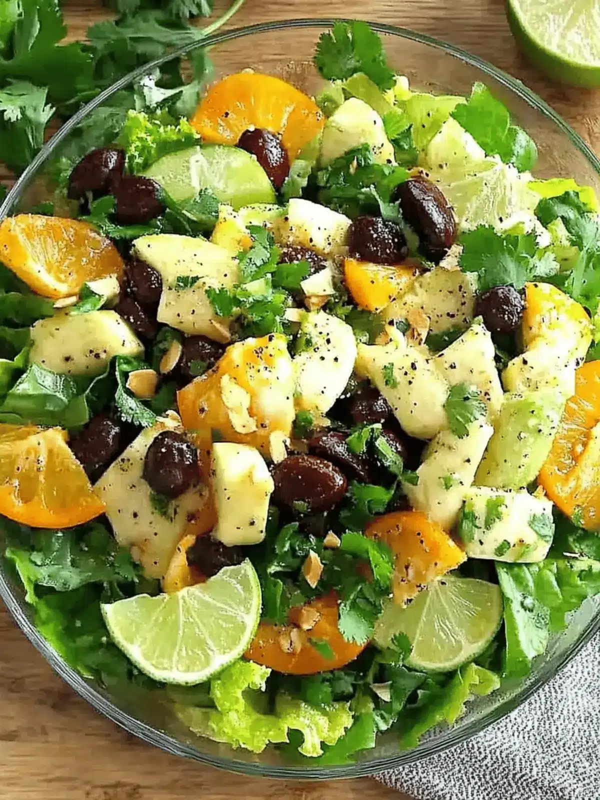 Caribbean Salad with Honey Lime Dressing