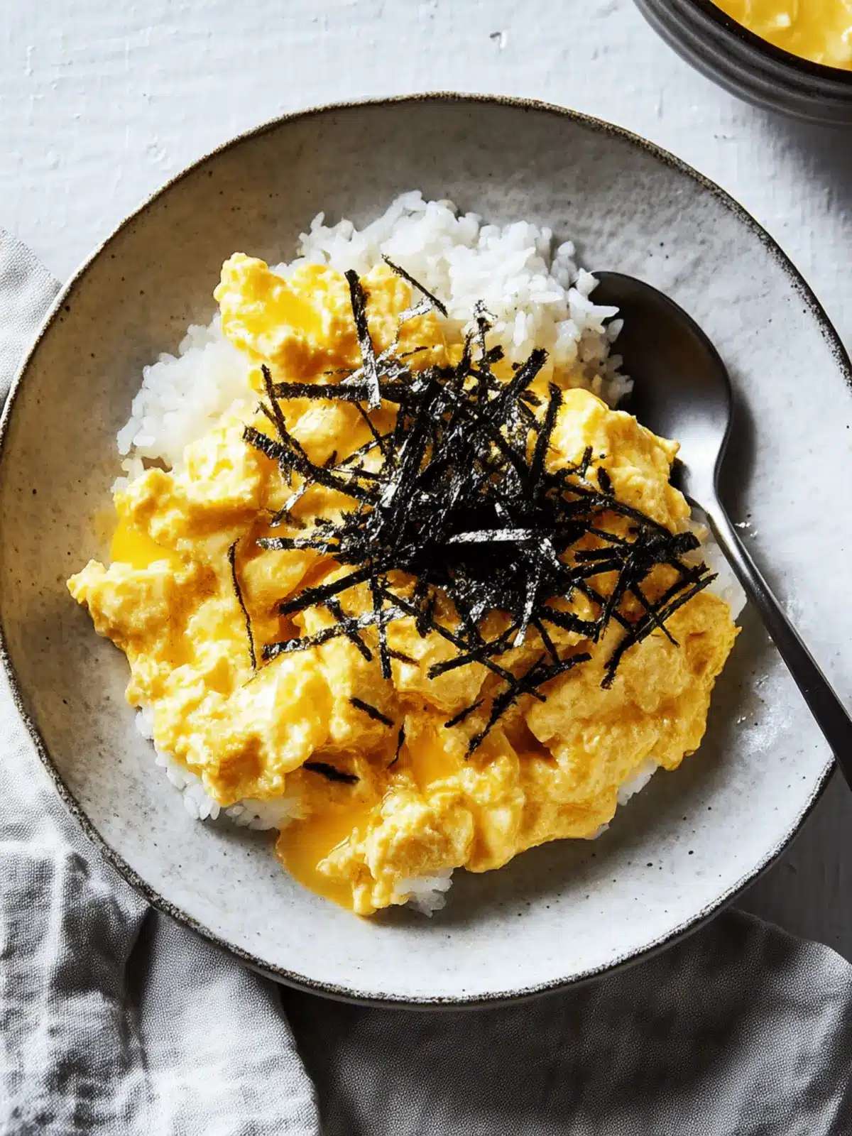 Japanese-Style Scrambled Eggs Over Rice for Cozy Comfort Japanese-Style Scrambled Eggs