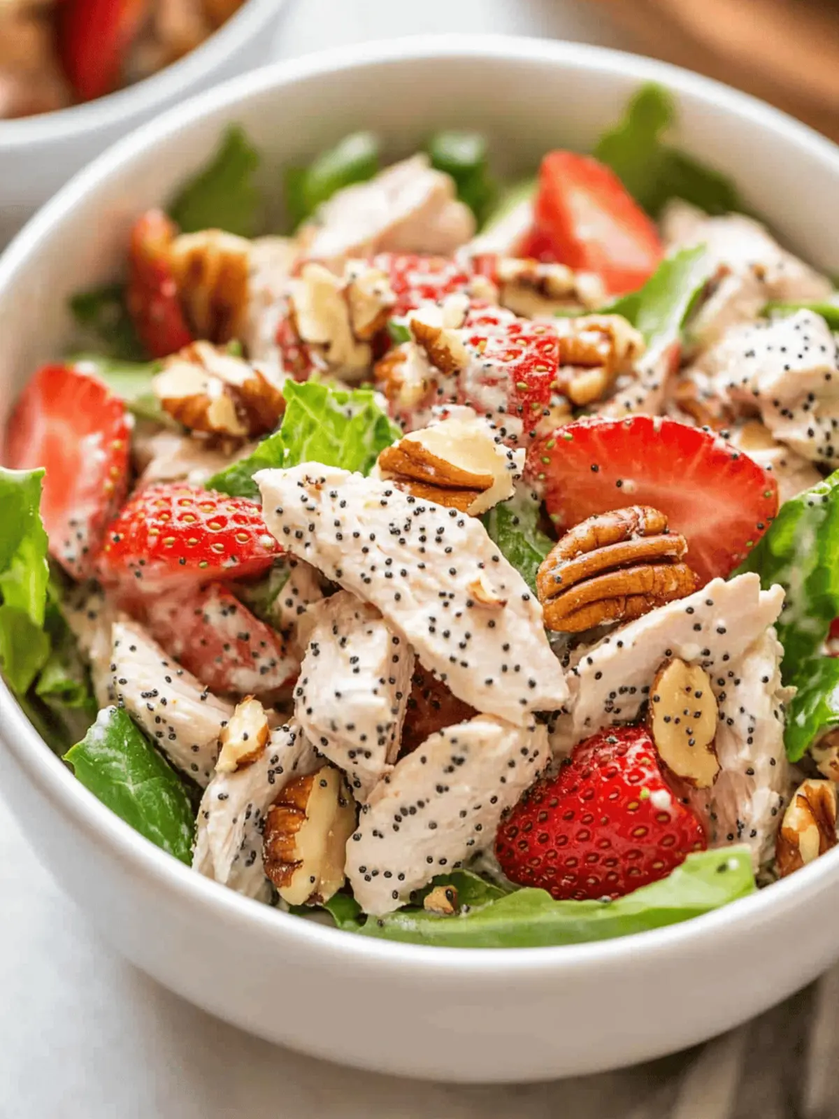 Strawberry Poppy Seed Pecan Chicken Salad