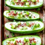 Delicious Cucumber Boats Stuffed with Creamy Bacon Goodness Cucumber Boats