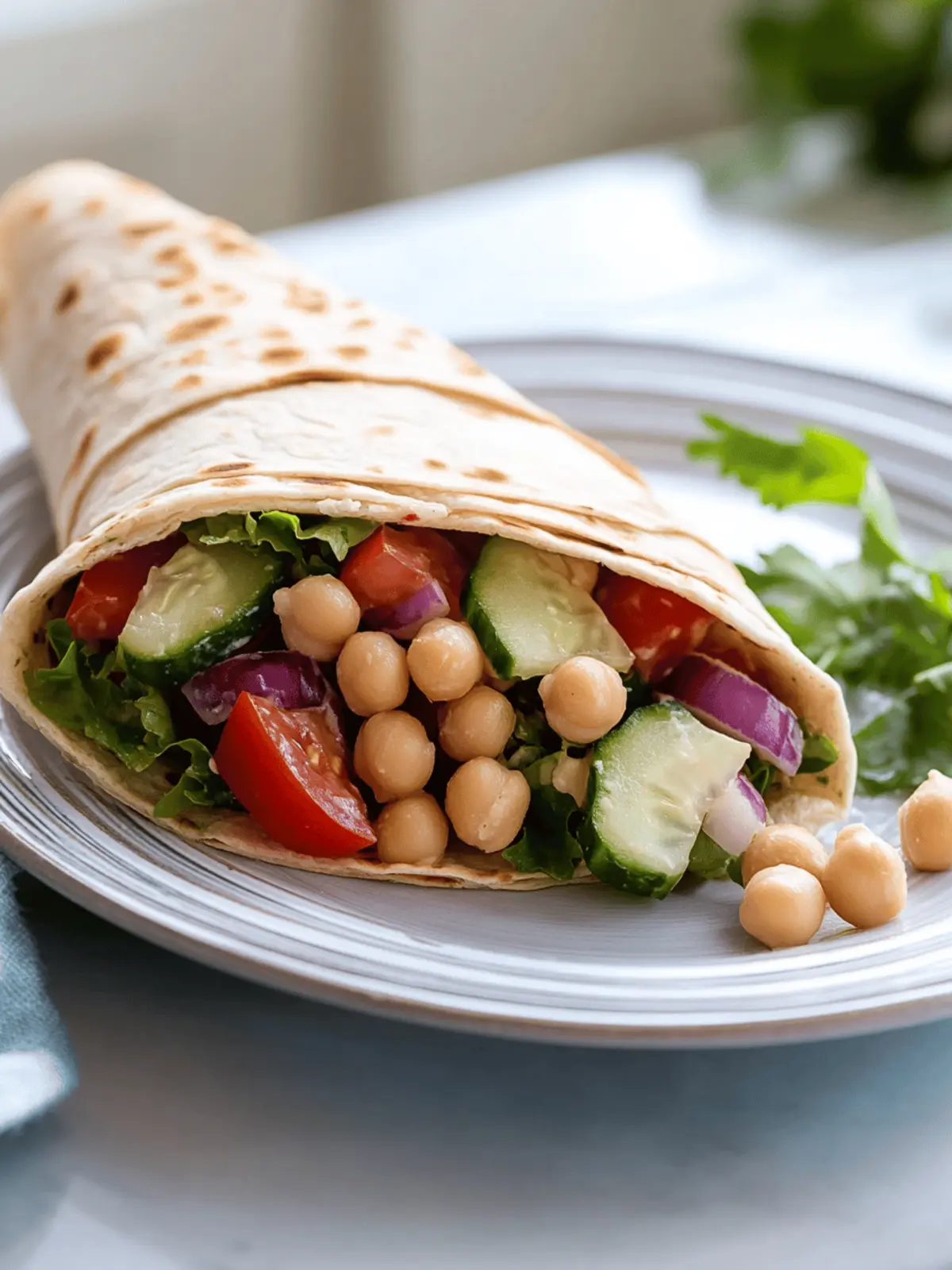 Mediterranean Chickpea Salad Wraps