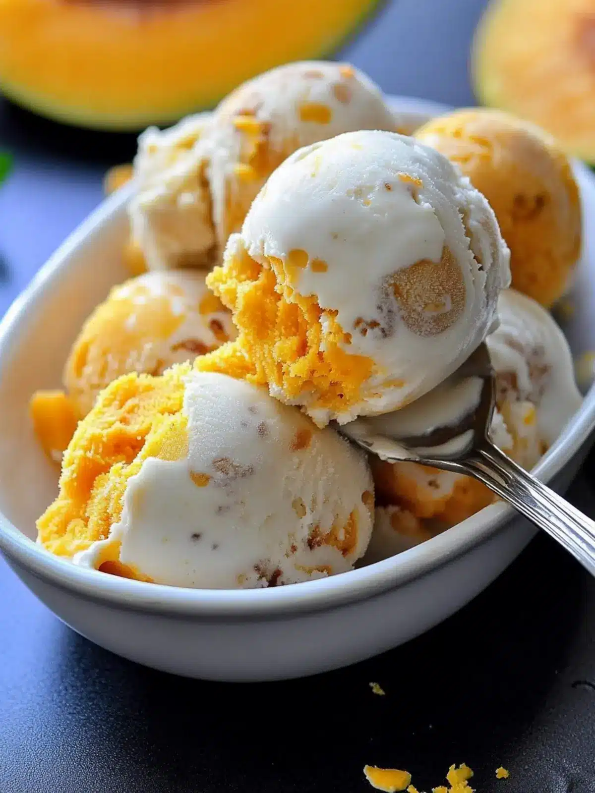 Mango Cheesecake Ice Cream
