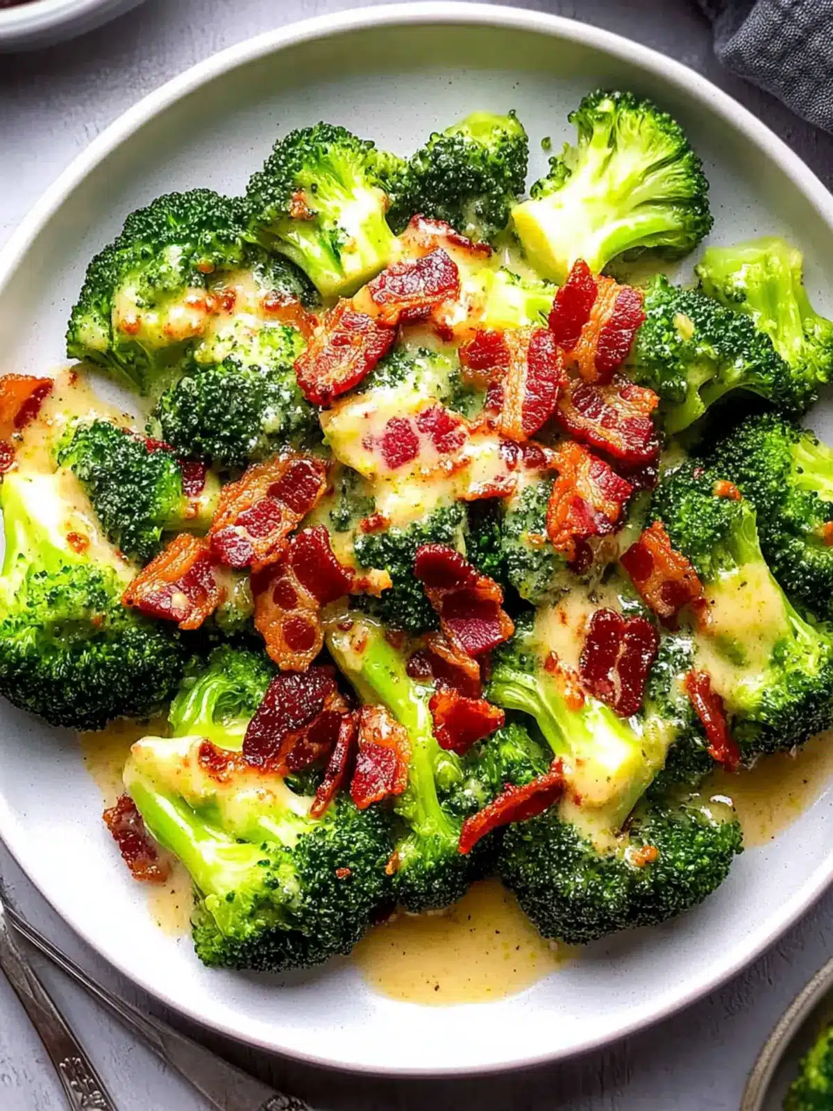 Broccoli With Garlic Sauce & Bacon