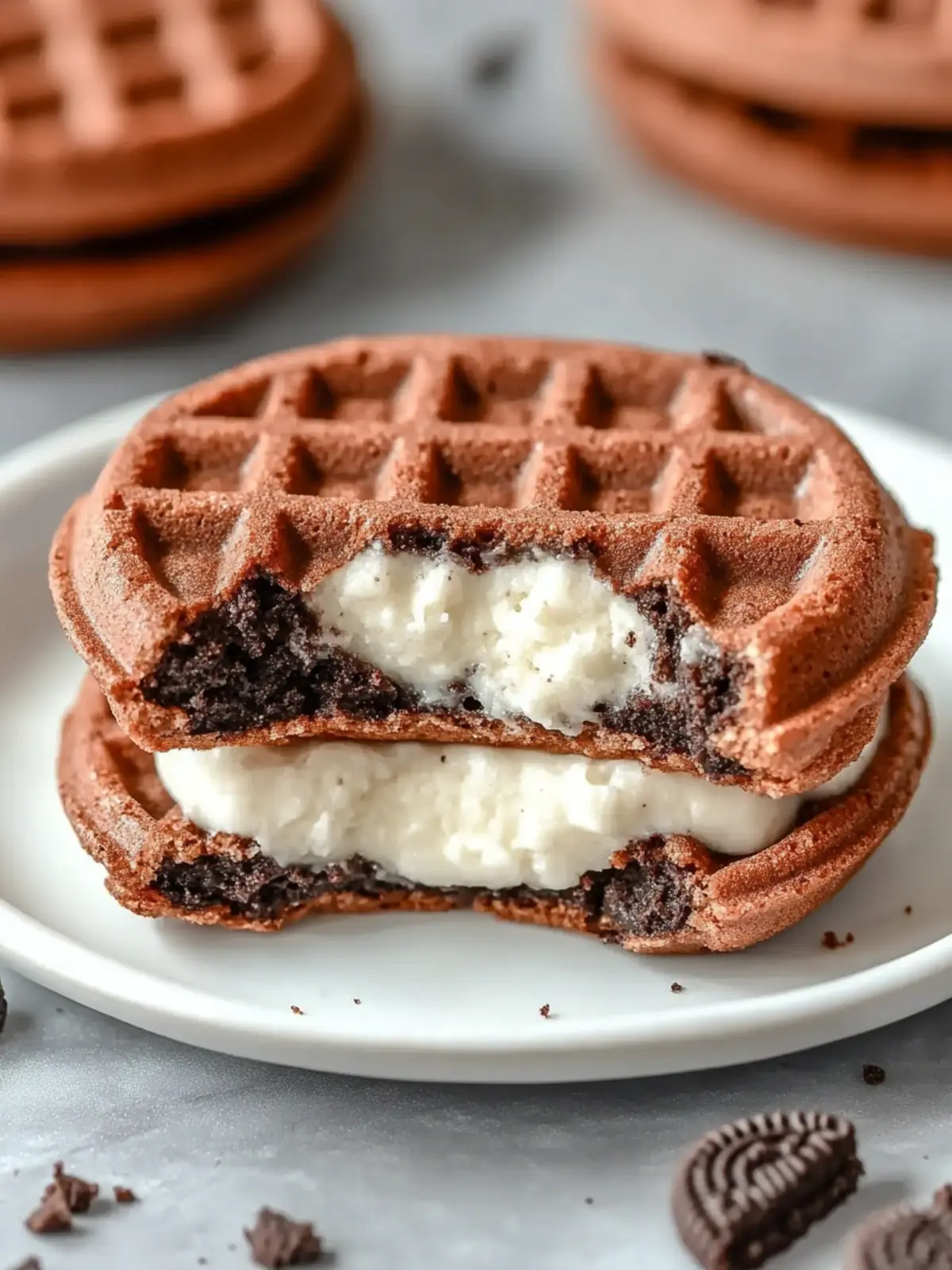 Keto Oreo Chaffles