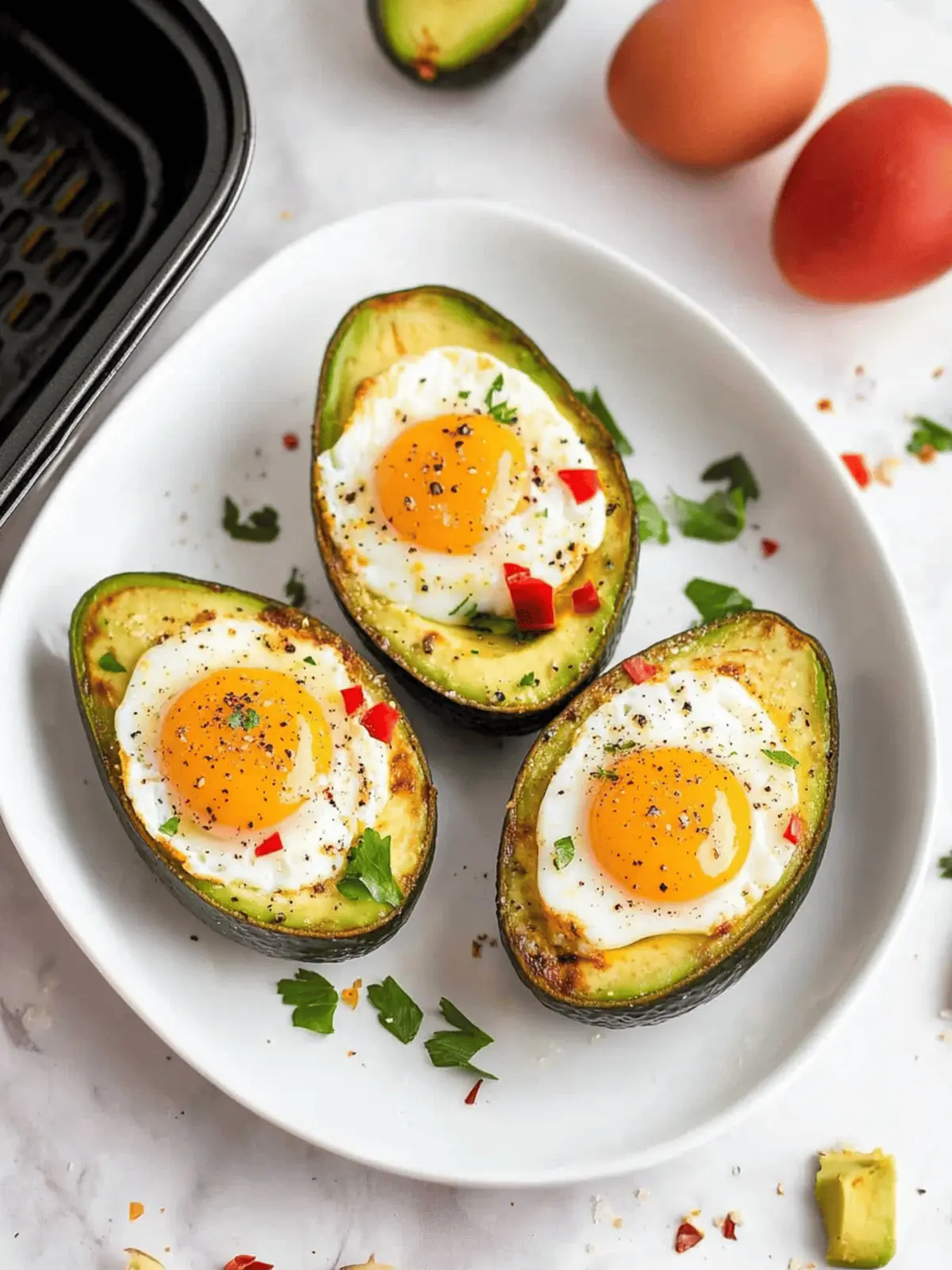 Air Fryer Avocado Eggs