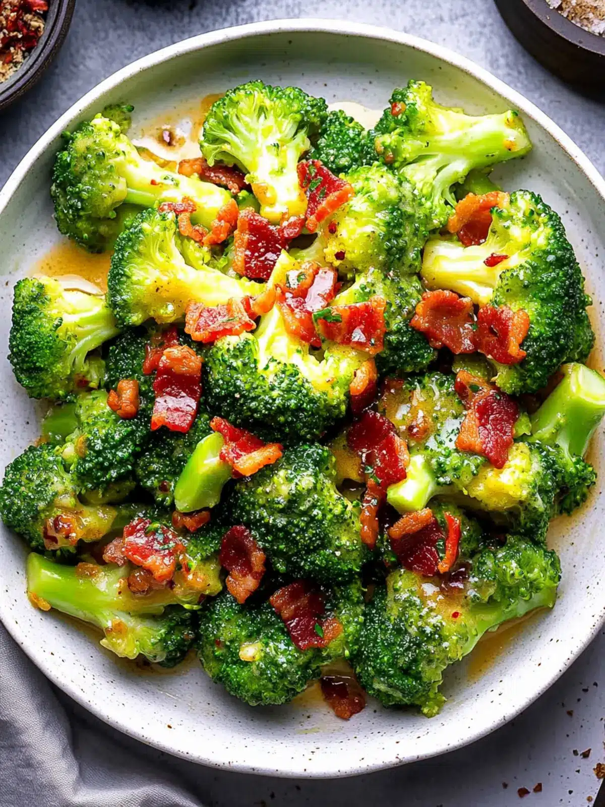 Broccoli With Garlic Sauce & Bacon