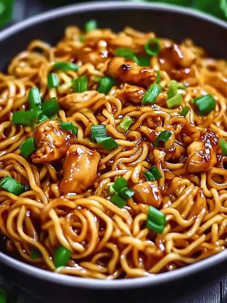 Sticky Garlic Chicken Noodles