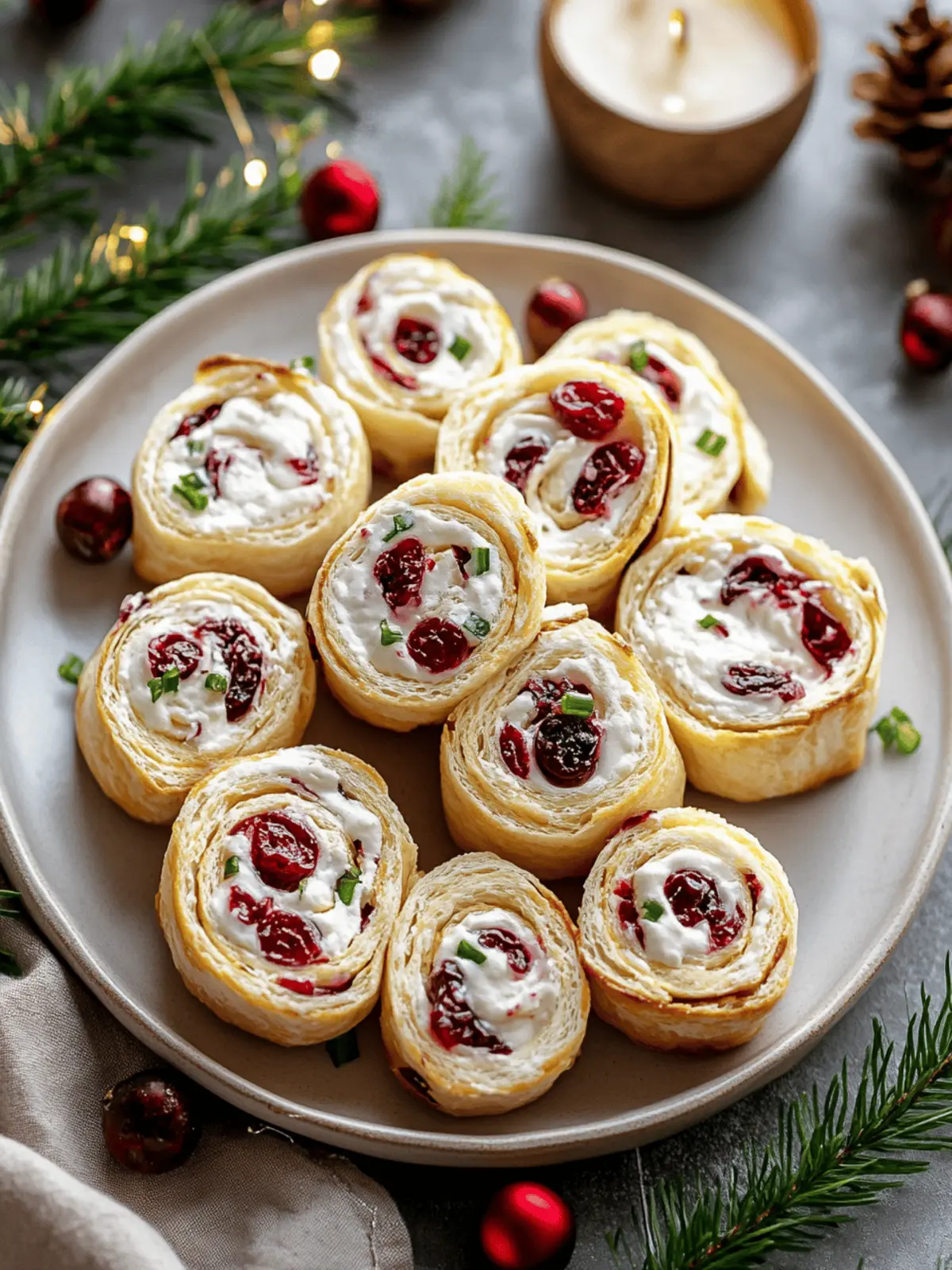 Christmas Cranberry Roll Ups