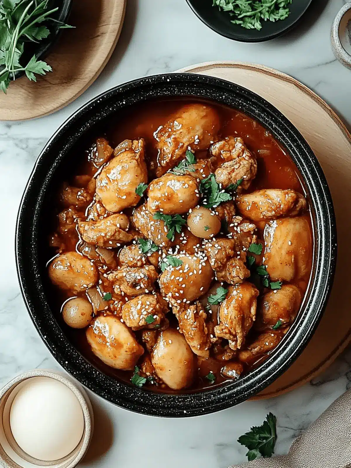 Jjimdak Korean Braised Chicken