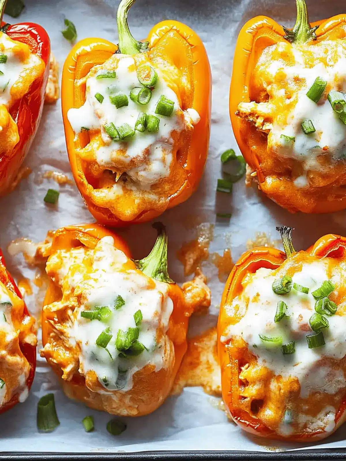 Delicious Cheesy Buffalo Chicken Stuffed Peppers You'll Love Cheesy Buffalo Chicken Stuffed Peppers