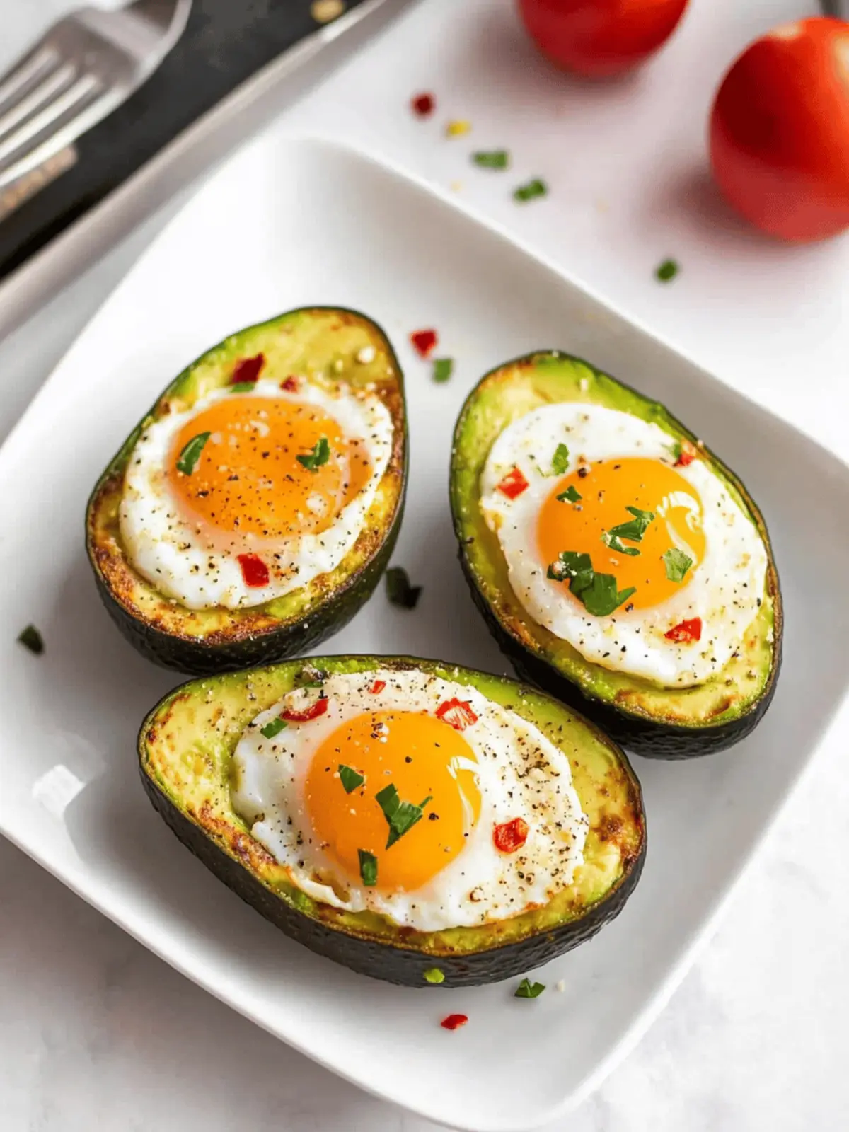 Air Fryer Avocado Eggs