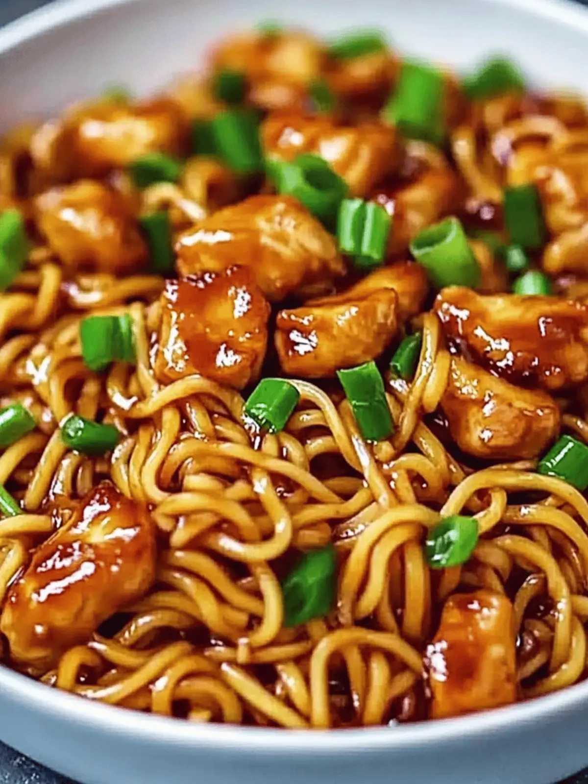 Sticky Garlic Chicken Noodles
