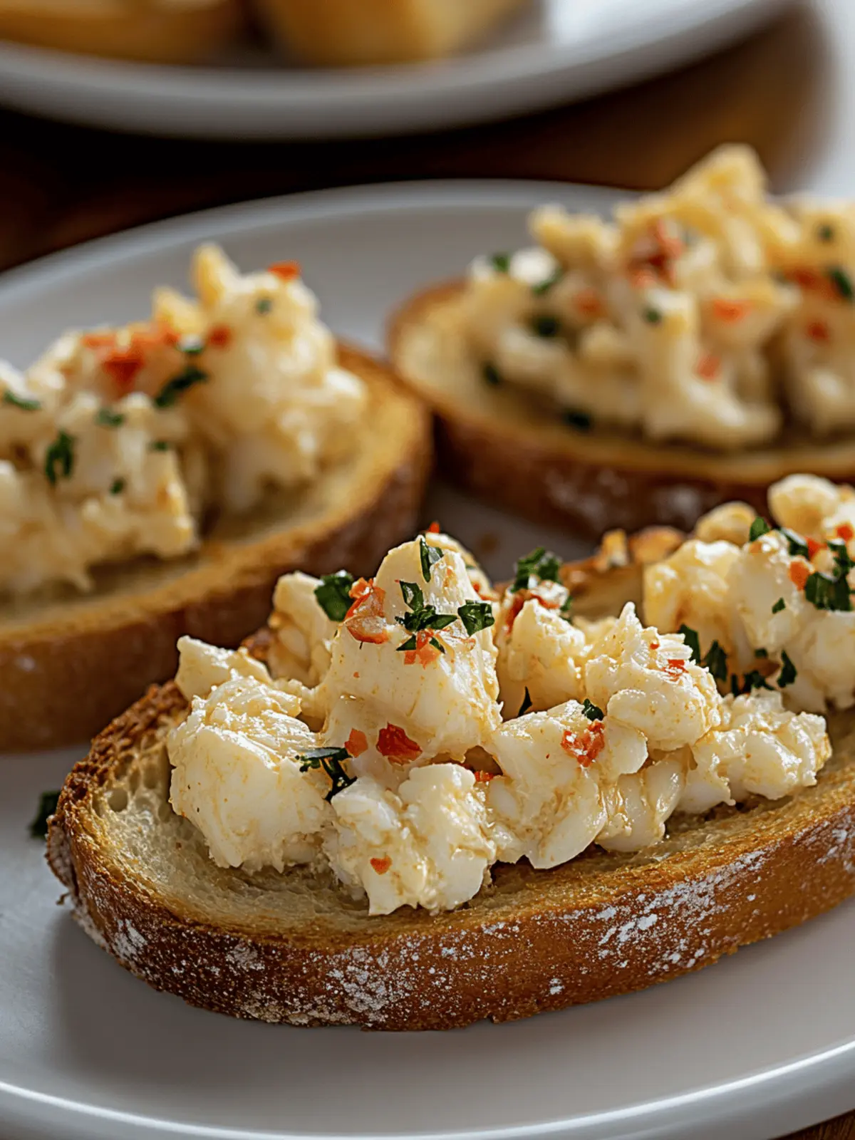 Garlic Butter Crab Toasts