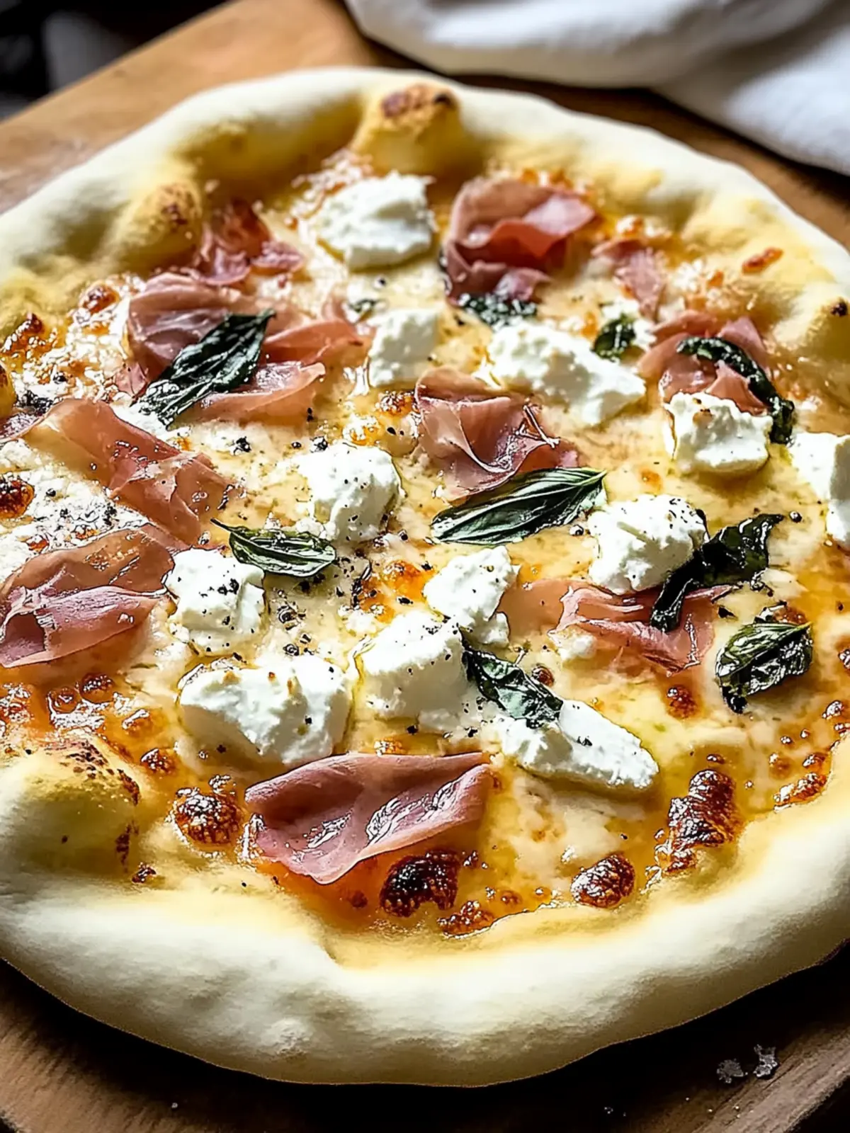 White Pizza with Prosciutto & Hot Honey