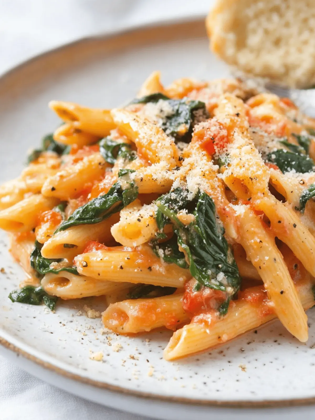 Creamy Spinach Tomato Pasta