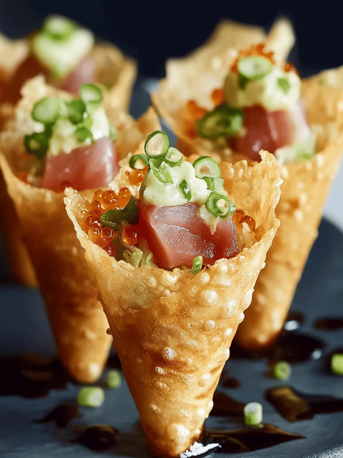 Sushi Wonton Cones: A Fun Twist on Your Favorite Rolls Sushi Wonton Cones