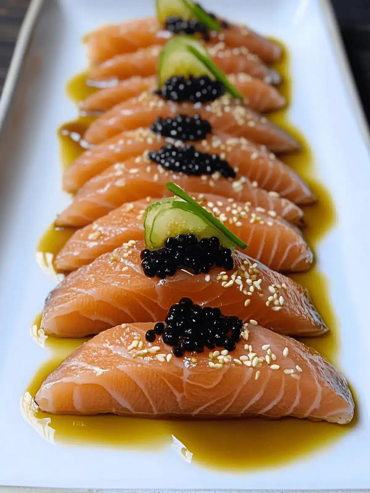 Nobu’s New Style Salmon Sashimi