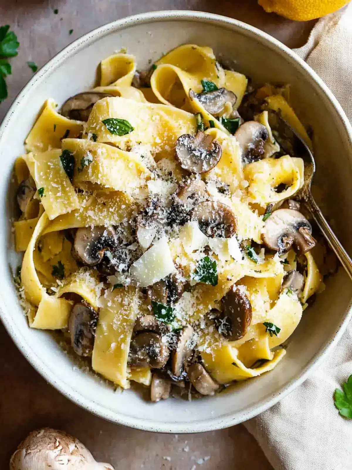Mushroom Pappardelle
