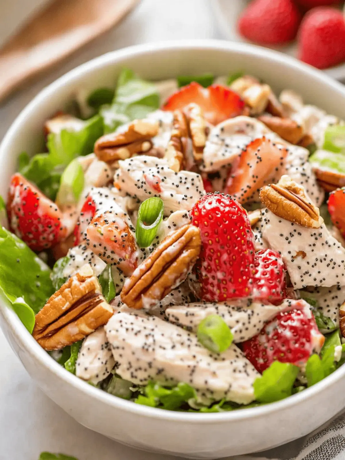 Strawberry Poppy Seed Pecan Chicken Salad