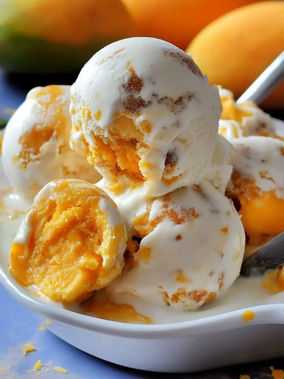 Mango Cheesecake Ice Cream