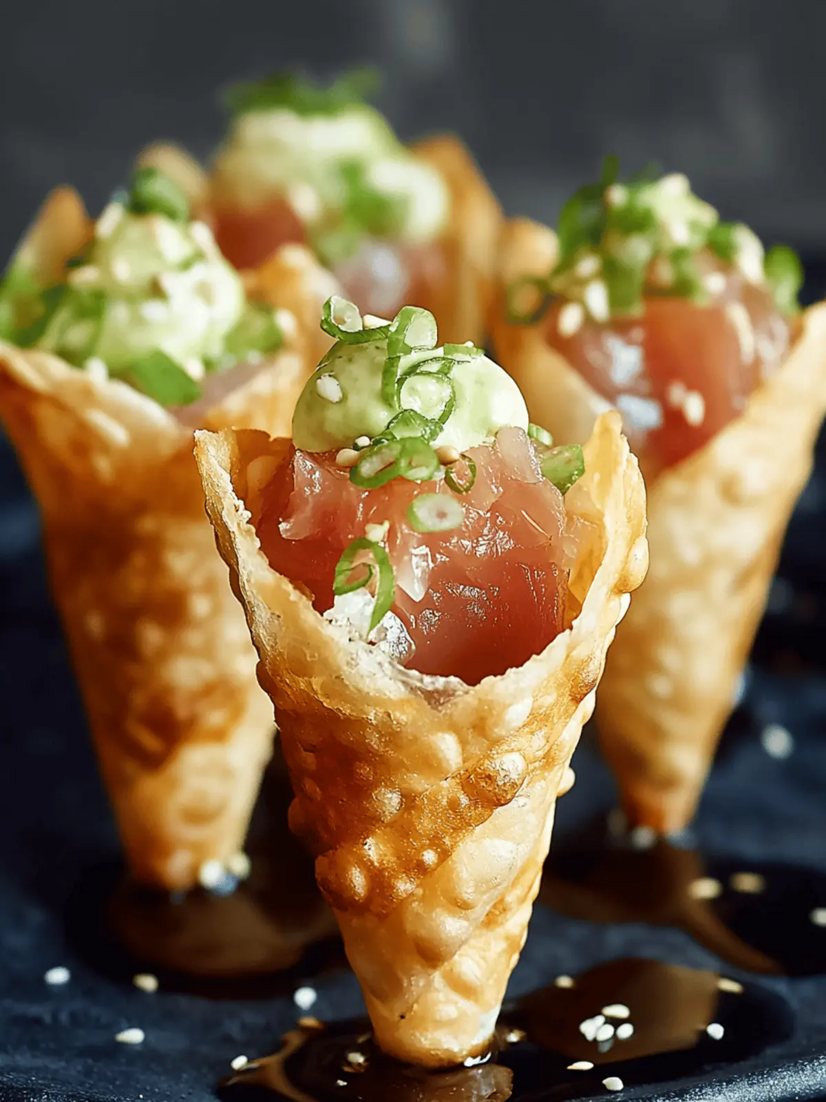 Sushi Wonton Cones: A Fun Twist on Your Favorite Rolls Sushi Wonton Cones