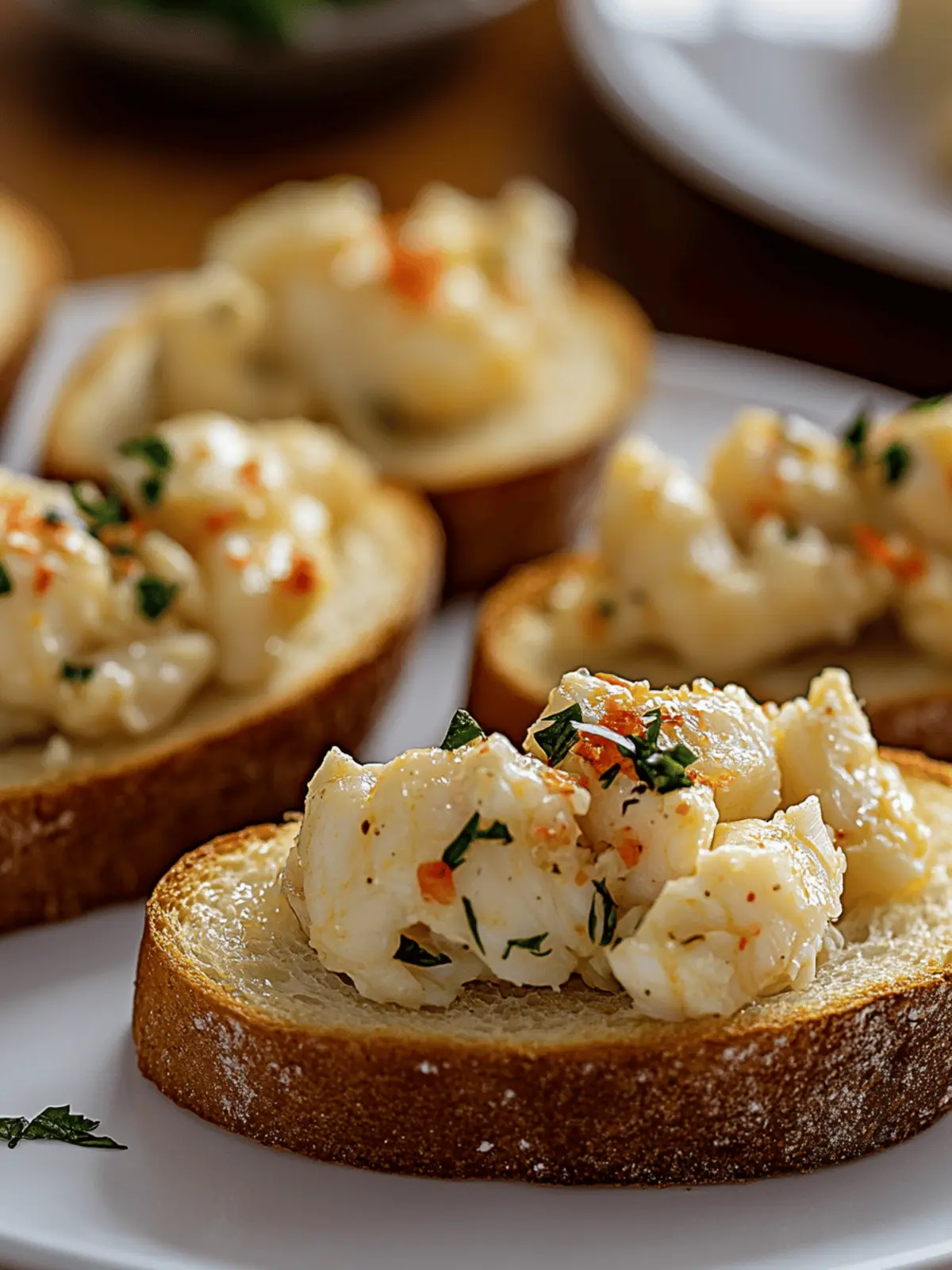 Garlic Butter Crab Toasts