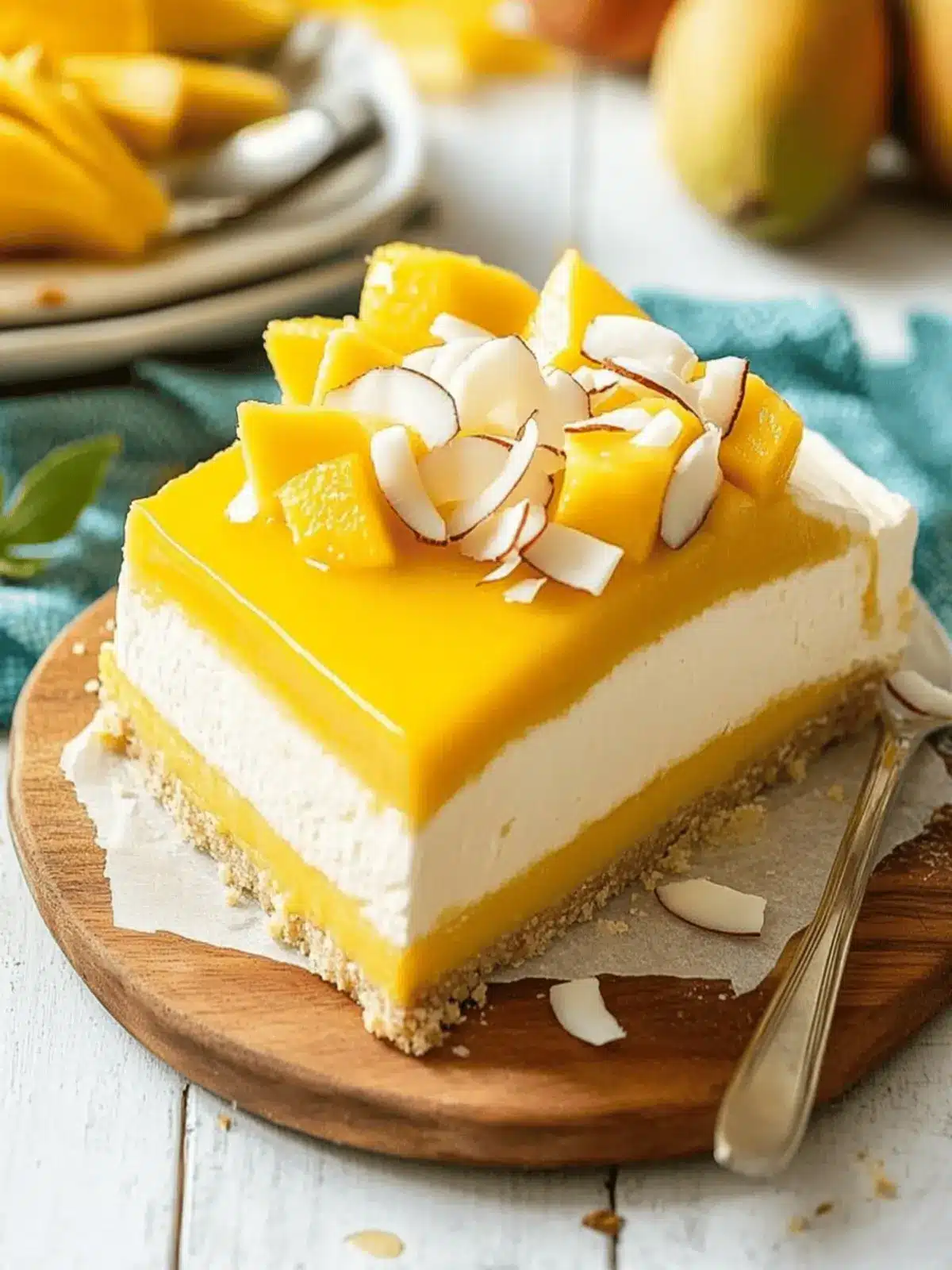 Mango Coconut Cheesecake