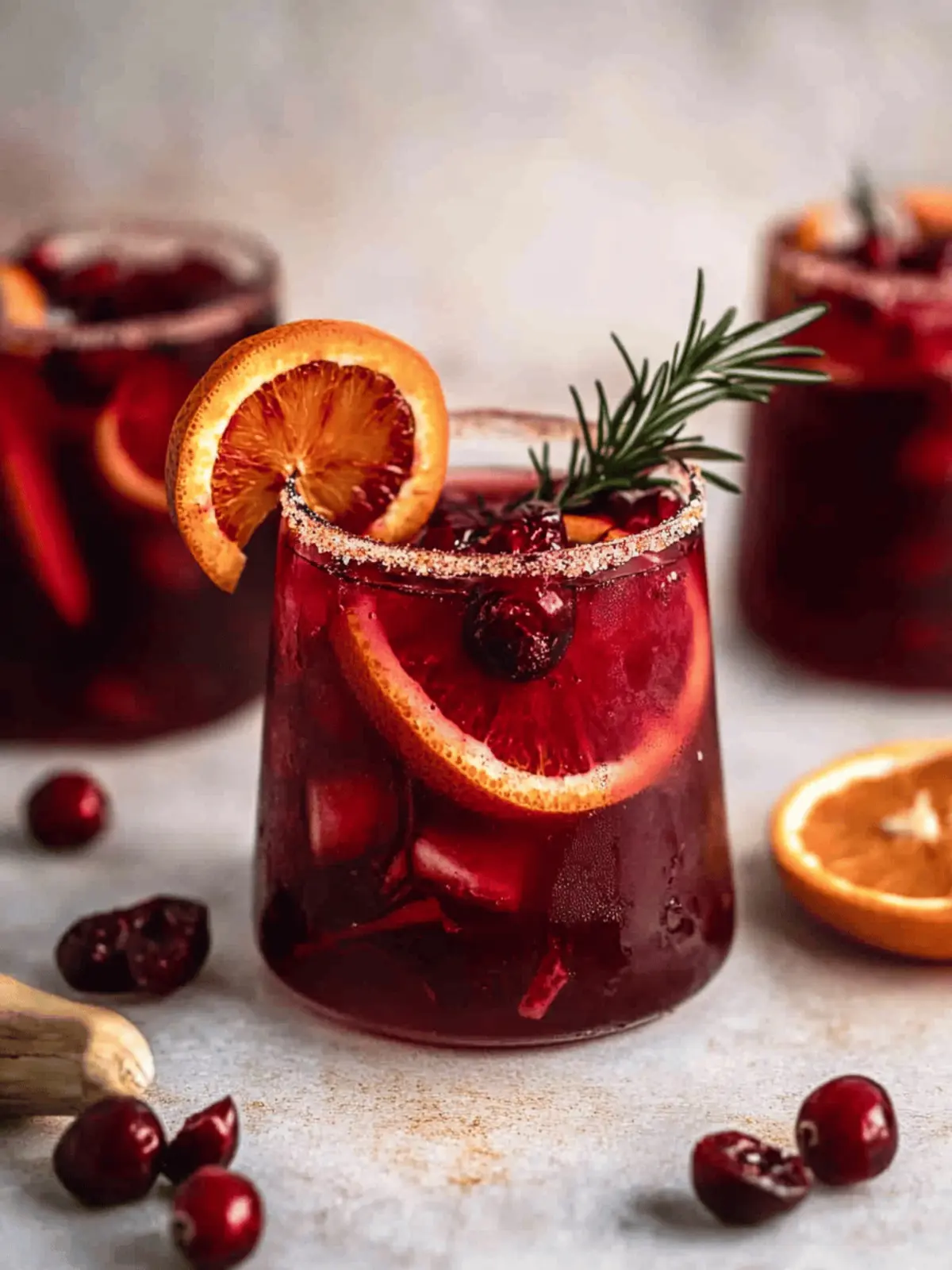 Blood Orange Cranberry Fall Spiced Sangria