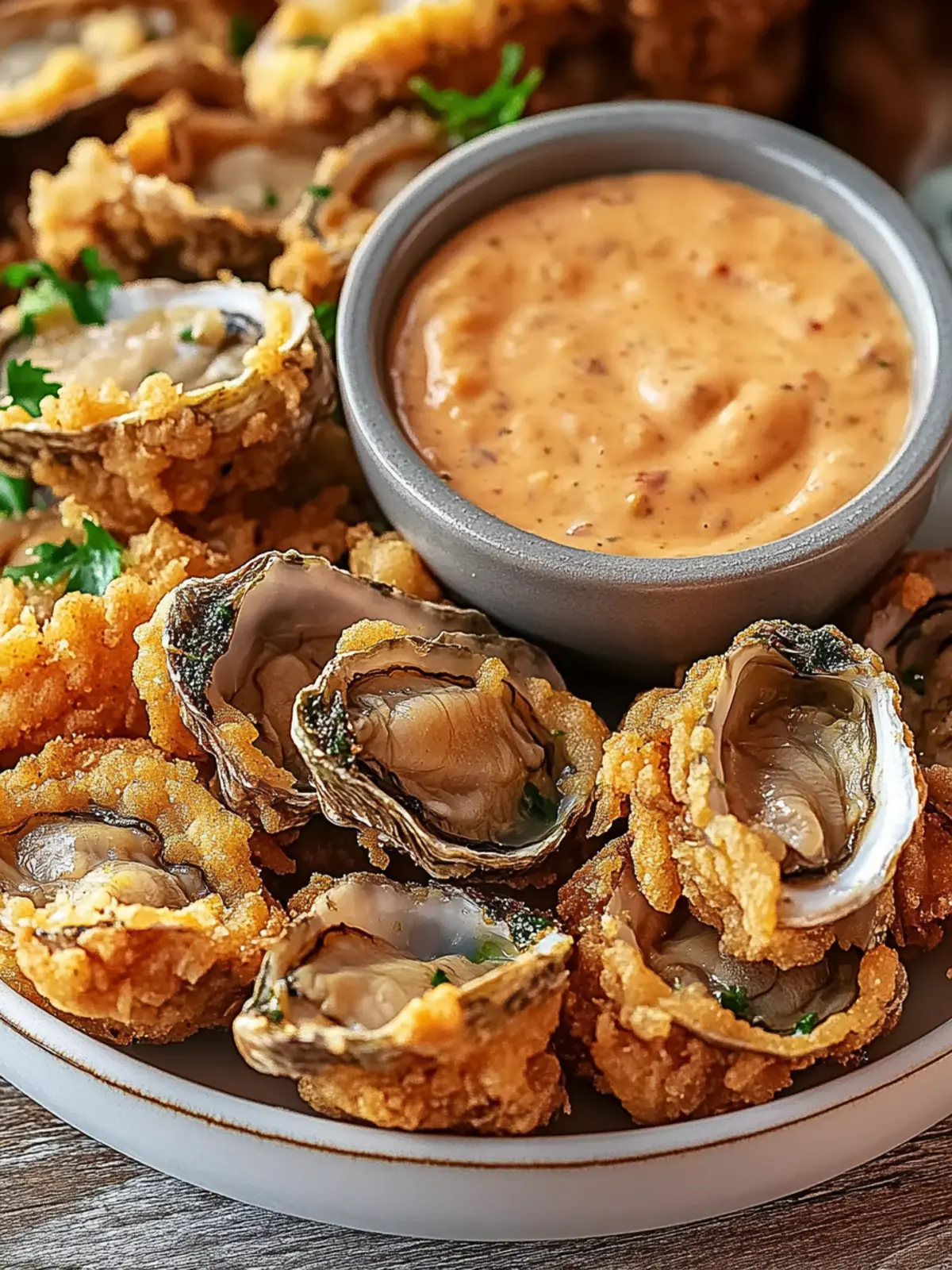 Crispy Fried Oysters with Cajun Remoulade Sauce Bliss Crispy Fried Oysters with Cajun Remoulade Sauce